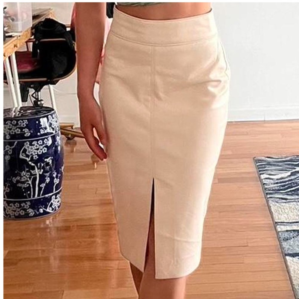 Aritzia Babton Pegu Midi Vegan Leather Skirt 8